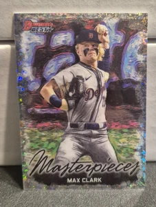2023 Bowman's Best Masterpieces Mini-Diamond Refractor BM-12 Max Clark RC Tigers - Picture 1 of 2