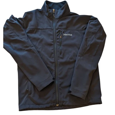 Marmot Softshell Jacket Mens Medium Windproof Zip Windbreaker Fleece Hiking - Image 1 of 4