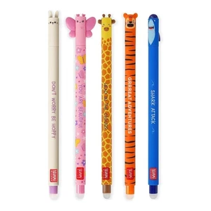 Legami 5er-Set löschbare Gelstifte - Schmetterling, Giraffe, Tiger, Hai, Hase - Bild 1 von 9