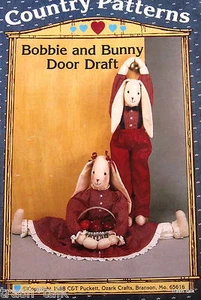 Ozark Crafts Conejo Muñeca Puerta Conejo Bloqueador PATRÓN Niño Niña De Colección Años 80 - Imagen 1 de 1
