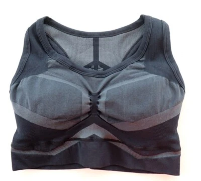 ADIDAS STUDIO TWO-TONE COMPRESSION TRAINING BRA BLACK GN3915 WOMEN PLUS SIZE 2X - Image 1 of 4