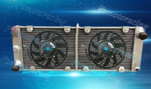Aluminum Radiator+FAN FOR Fiat X1/9 Bertone X1/9 Lancia Scorpion & Montecarlo - Bild 1 von 6
