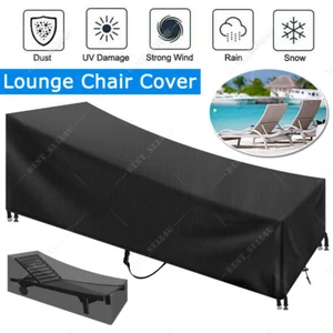 Patio Chaise Lounge Cover Waterproof Outdoor Garden Pool Furniture Chair Cover - Picture 1 of 18