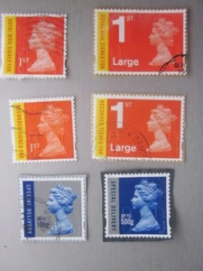 SIX GB USED SECURITY MACHINS STAMPS - Picture 1 of 7