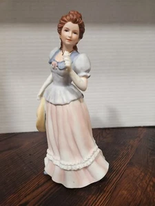 Homco Victorian Lady With Hat 1452 8.5" Vintage - Picture 1 of 11