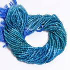 Pierre précieuse apatite bleue naturelle perles à facettes rondelle 3 x 3 mm brin 13" EB266