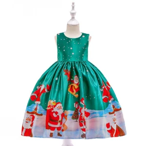 Kids Girls Christmas Claus Princess Dresses Party Wedding Bridesmaid Tutu Dress - Picture 1 of 8
