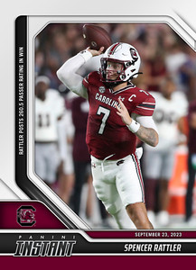 Spencer Rattler Panini Instant #30 South Carolina 9/23/23 Week CFB Pop 75 NM-MT