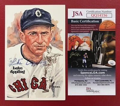 Luke Appling Signed Color Postcard JSA Certified HOF Chicago White Sox (d.1991)! - Image 1 of 4