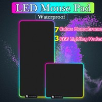 Extended LED Colorful RGB Lighting Gaming Pad Keypad Mouse Mat For PC Laptop