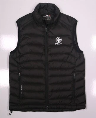 Ralph Lauren Mens Medium RLX Black Quilted Down Rip Stop Puffer Vest Jacket - Image 1 of 4
