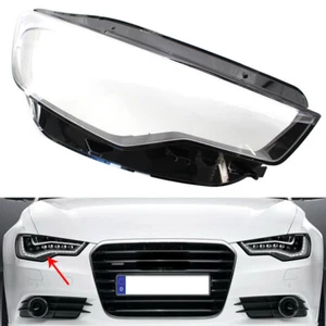 Fit for Audi A6 C7 12-15 Headlight Headlamp Lens Cover Right Side - Picture 1 of 6