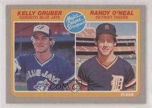 1985 Fleer Kelly Gruber Randy O'Neal #645 Rookie RC