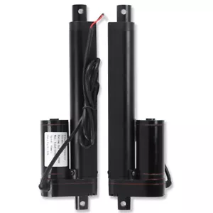 Black Dual 150mm 6" Linear Actuator Stroke 12 Volt DC 10mm/sec 1000N/225LBS - Picture 1 of 10