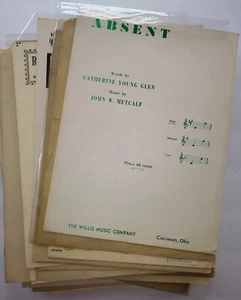 1900s-1964 Plain Covers Piano with Lyrics Sheet Music Lot Voice 62 pcs. 3.5 lbs. - Picture 1 of 19