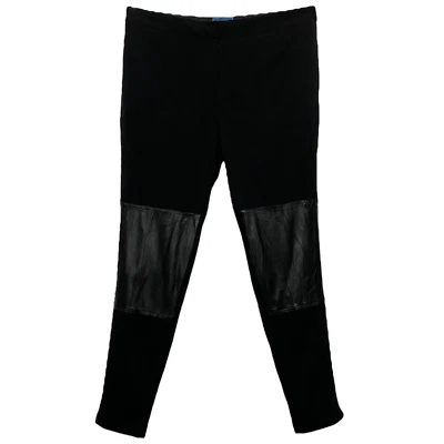 Pantalones ajustados de cuero sintético negro 12 Simply Vera Wang para mujer Foto 1 de 4