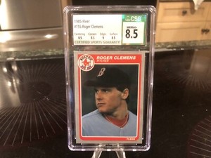 1985 Fleer Roger Clemens #155 CSG 8.5 Rookie Card Boston Red Sox