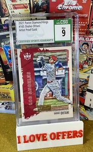 SHOHEI OHTANI #10/49 GOLD 2021 PANINI ARTIST PROOF DIAMOND KINGS CSG 9 RARE SP - Picture 1 of 7