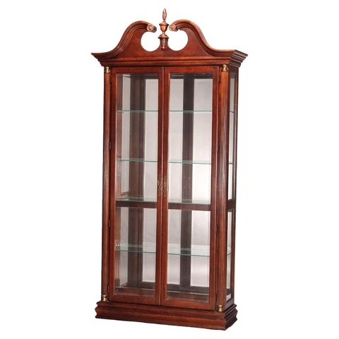 Federal Style Carved Mahogany Mirrored Display Cabinet by Pulaski, 20th C Cover