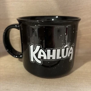 KAHLUA Coffee Mug NEW! Black With White Speckles 16 Oz - Picture 1 of 6
