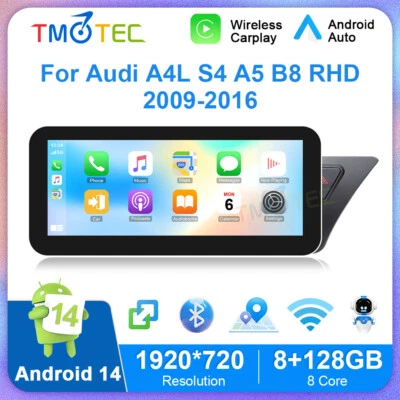 For Audi A4 A5 B8 S4 S510.25" IPS DAB+ 8GB+128GB Car Stereo Sat Nav CarPlay DVR - Image 1 of 4