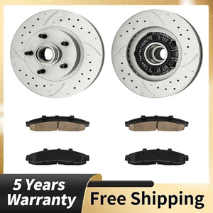 Drilled Front Disc Rotors Brake Pads Set for Ford 1995-2002 Ranger Explorer - Foto 1 di 14