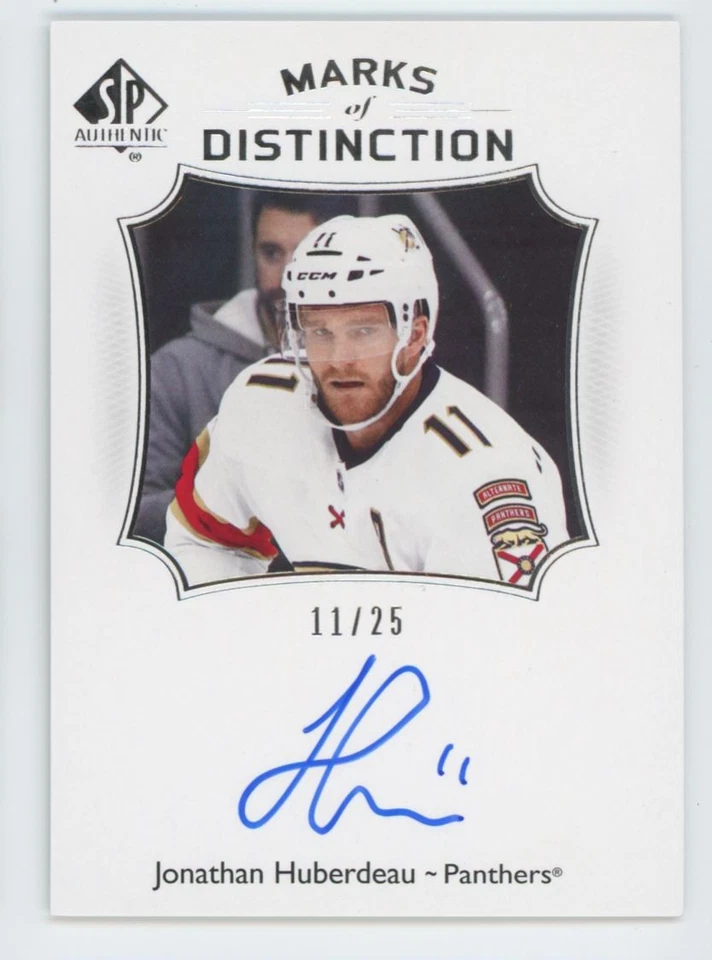 2022-23 SP Authentic Marks of Distinction Jonathan Huberdeau Auto 11/25 Calgary - Image 1 of 2