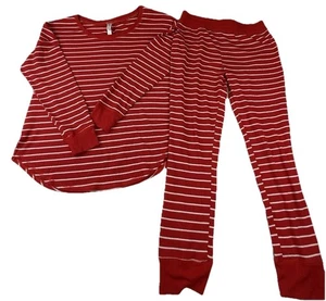 Gilligan O’Malley Mujer Vacaciones Navidad Pijama Conjunto Rojo Blanco Rayas Grande - Imagen 1 de 7