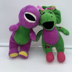 Barney & Baby Bop 8" Fisher Price Plush 2017 Stuffed Animals, Adorable! - Picture 1 of 8