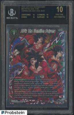 Dragon Ball SS4 2021 The Vermillion Saiyans SCR BGS 10 etiqueta negra impecable Foto 1 de 2