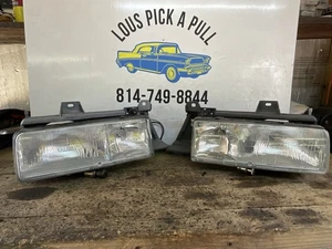 1983-1989 PONTIAC 6000 HEADLIGHTS COMPLETE OEM ASSEMBLY LEFT AND RIGHT SIDE - Foto 1 di 24