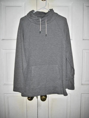 Suéter American Rag tejido gofre, cuello chal gris suave acogedor talla grande Foto 1 de 4