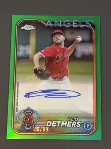 2024 Topps Chrome Baseball #AC-RD Reid Detmers Angels Auto Green Refractors #/99 - Picture 1 of 2