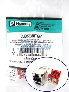 Panduit CJS5E88TGY Cat5e Shielded Mini-Com Jack ~STSI - Picture 1 of 3