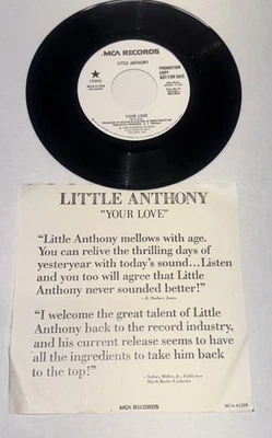 NM 1980 LITTLE ANTHONY MCA RECORDS MCA-41258  YOUR LOVE PROMO w/ RARE Insert - Bild 1 von 2
