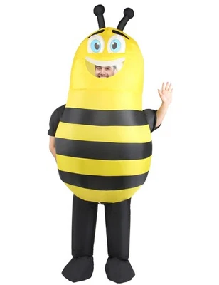 Halloween Bee Inflatable Costume Adult Blow up Fancy Dress Costumes Unisex Fu... - Image 1 of 4