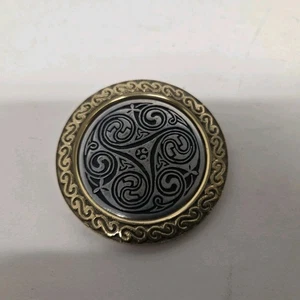 Vintage Celtic Triskelion Metal 2.5" Paperweight, Cycle of Life, Desk Decor - Picture 1 of 6