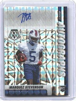 2021 Panini Mosaic Marquez Stevenson Auto Rc Mosaic Rookie Auto RA-93 Bills - Image 1 of 2