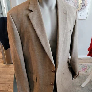 Ralph Ralph Lauren 46 L Herren Sportmantel Blazer Jacke Braun Seide/Wolle Kariert A20 - Bild 1 von 12