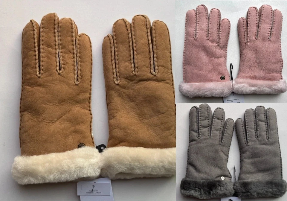 Guante de piel de oveja UGG para mujer con lámina de piel PT Foto 1 de 1