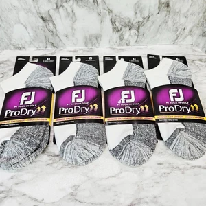 FootJoy Pro Dry Mens Size 7-12 Low Cut 4 Pair Golf Socks Moisture Control Cushy - Picture 1 of 9