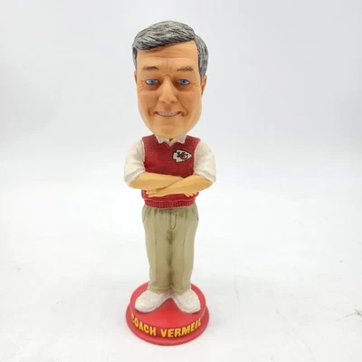 Тренер Дик Вермейл Bobblehead Kansas City Chiefs NFL Legends Of The Field Редкий - Изображение 1 из 4