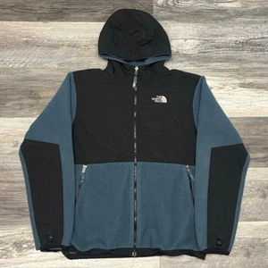 The North Face Denali Fleece Dusty Blue Black Boys XL Colorblock Gorpcore Jacket - Picture 1 of 12