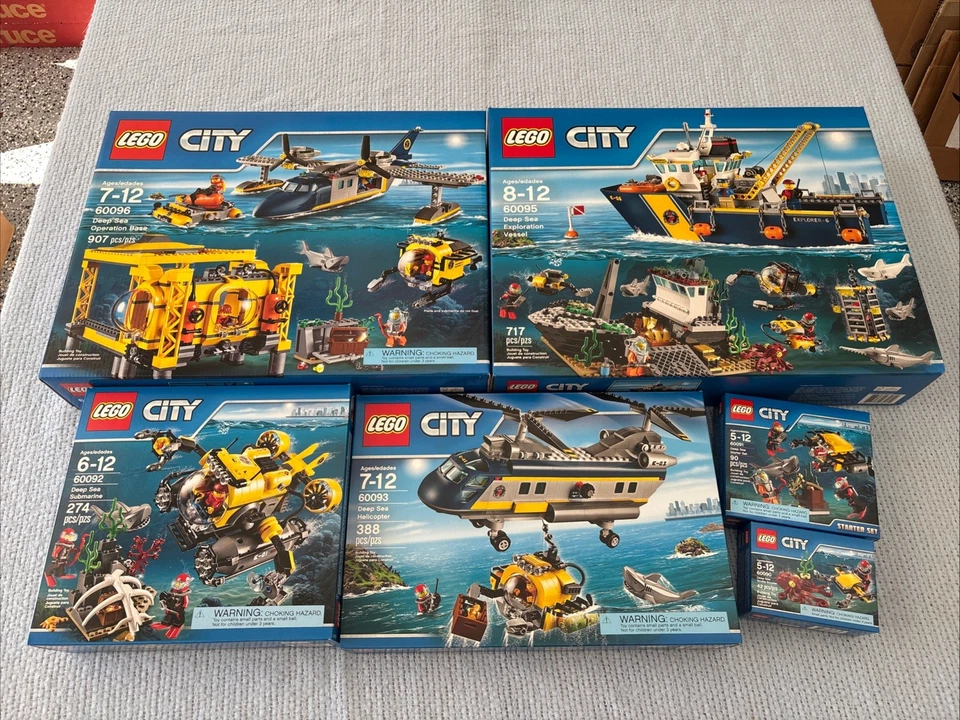 Lego City 2015 Deep Sea Lot 60095 60096 60092 60093 60091 60090 New!!! - Image 1 of 1