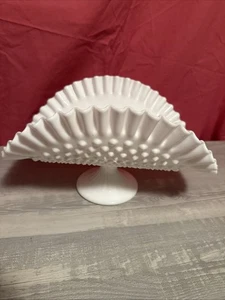 Fenton Hobnail Banane Obstschale groß weiß 11,75" lang - Bild 1 von 7