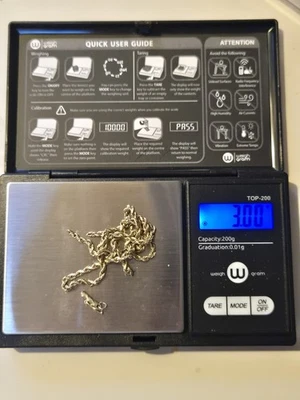 SCRAP 14K Gold 3 Grams Broken Rope Chain Read Description Fantastic Deal  - Image 1 of 4