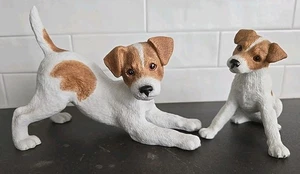 2 Lenox Porcelain Terrier Puppies Jack Russell Terrier Figurines 2002 - Picture 1 of 5