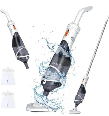 KRAFTEK Pool Vacuum for Above & In-ground Pool with a Telescopic Pole, Handheld Pool ...