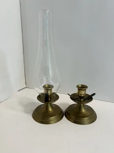 Vintage Brass Pair Of Candle Stick Holders Made In Italy - Picture 1 of 14