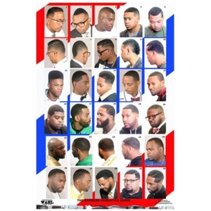 BARBER SALON BEAUTY SPA 24"X36" HAIR STYLE CUT DESIGN POSTER BOYS MEN ADULT - Picture 1 of 1